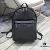 Prada Men's Black Parachute Nylon Backpack, Stylish Design with Inverted Triangle Logo, Lightweight, Spacious and Waterproof
