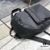 Prada Men's Black Parachute Nylon Backpack, Stylish Design with Inverted Triangle Logo, Lightweight, Spacious and Waterproof