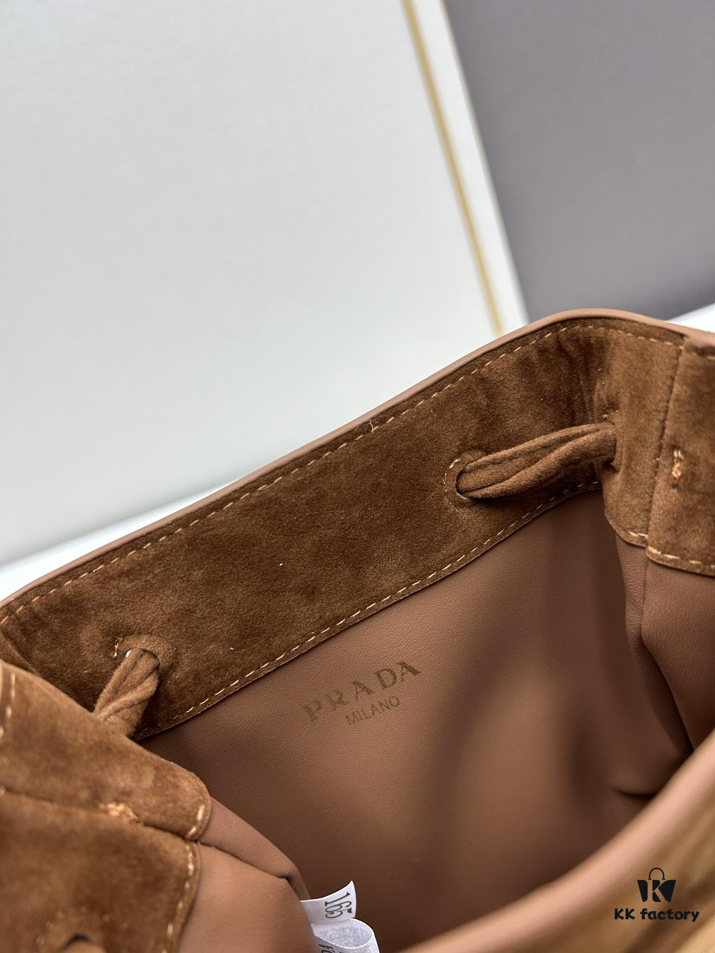 Prada Mini Crossbody Bag in Suede with Box