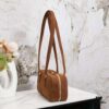 6930b8186e68136f4d9ae2e9 Vintage Prada Suede Bag with Box and Long Handle, Retro Merlot Style