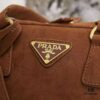 6930b81a6e68136f4d9ae2ef Vintage Prada Suede Bag with Box and Long Handle, Retro Merlot Style