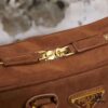 6930b81a6e68136f4d9ae2f0 Vintage Prada Suede Bag with Box and Long Handle, Retro Merlot Style
