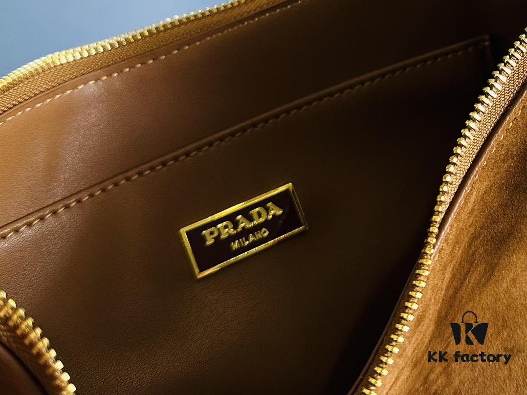 6930b82f6e68136f4d9ae316 Prada Suede Underarm New Bag | Prada Aimee Bag 2024 Fall/Winter Collection Model No. 2460 with Box, Size 37x24x9