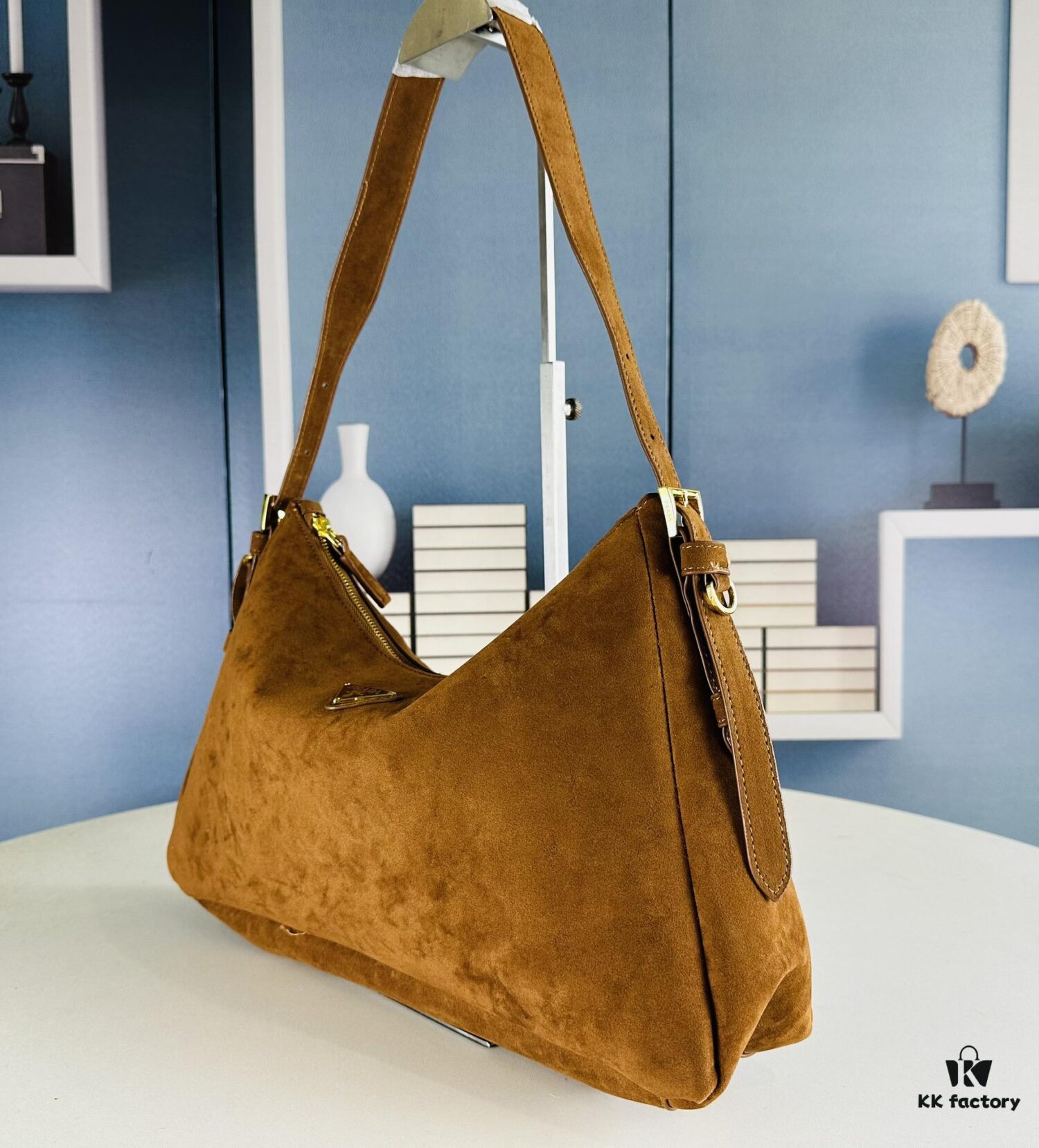 6930b82f6e68136f4d9ae318 Prada Suede Underarm New Bag | Prada Aimee Bag 2024 Fall/Winter Collection Model No. 2460 with Box, Size 37x24x9