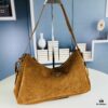 6930b8316e68136f4d9ae31c Prada Suede Underarm New Bag | Prada Aimee Bag 2024 Fall/Winter Collection Model No. 2460 with Box, Size 37x24x9