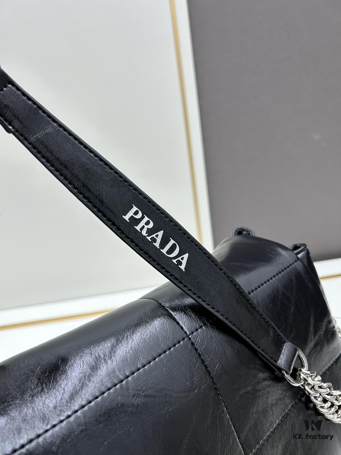 6930b8476e68136f4d9ae33f Prada Re-Edition Shoulder Bag in Black and Silver – Cool Enough to Steal Your Heart!