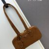 6930b8496e68136f4d9ae343 Vintage Prada Suede Bag with Box and Long Handle, Retro Merlot Style