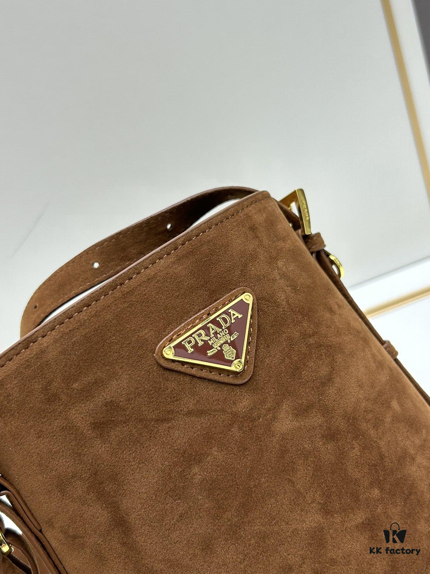 6930b8546e68136f4d9ae354 Prada New Suede Brown Collection with Box! Fall/Winter Essential