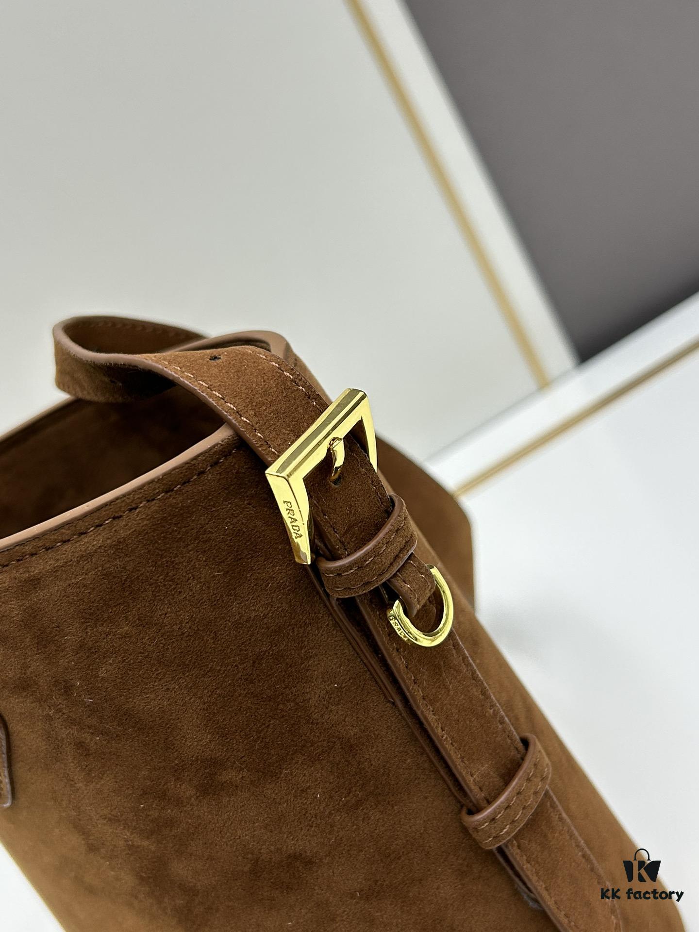 6930b8546e68136f4d9ae355 Prada New Suede Brown Collection with Box! Fall/Winter Essential