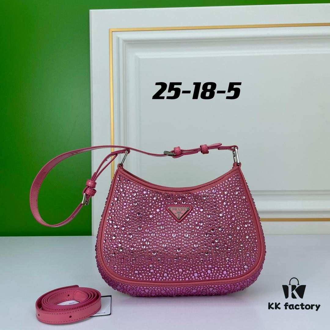 6930b8726e68136f4d9ae38e Box Included, Original Order, Factory Custom Leather ♥️ PRADA Launches New 2022 Spring/Summer Crystal Hobo Handbag, Crafted from Premium Calfskin, Inspired by Du Juan, Wen Qi, and Deng Enxi, Faithfully Reproduced, Lightweight and Stylish, Must-Have for Fashion Enthusiasts