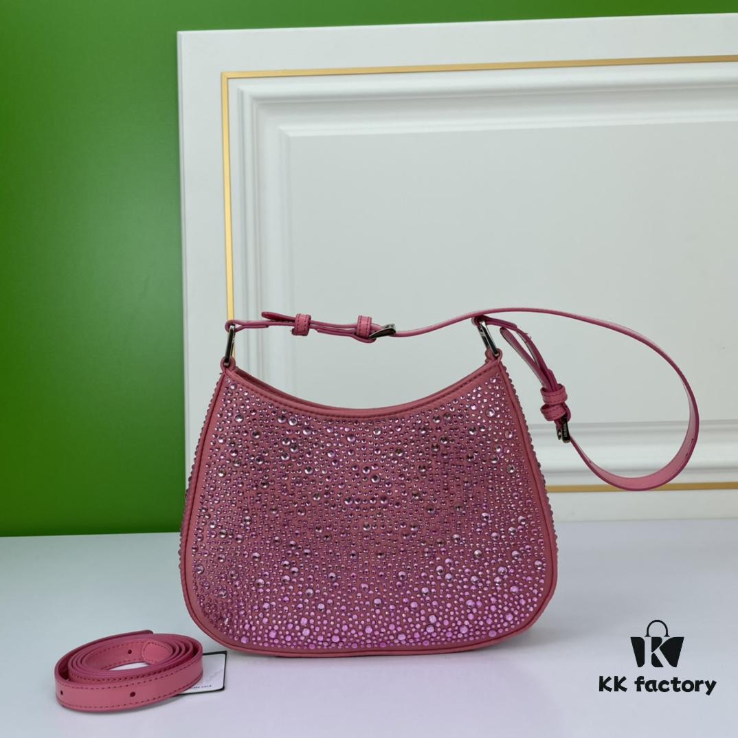 6930b8736e68136f4d9ae38f Box Included, Original Order, Factory Custom Leather ♥️ PRADA Launches New 2022 Spring/Summer Crystal Hobo Handbag, Crafted from Premium Calfskin, Inspired by Du Juan, Wen Qi, and Deng Enxi, Faithfully Reproduced, Lightweight and Stylish, Must-Have for Fashion Enthusiasts