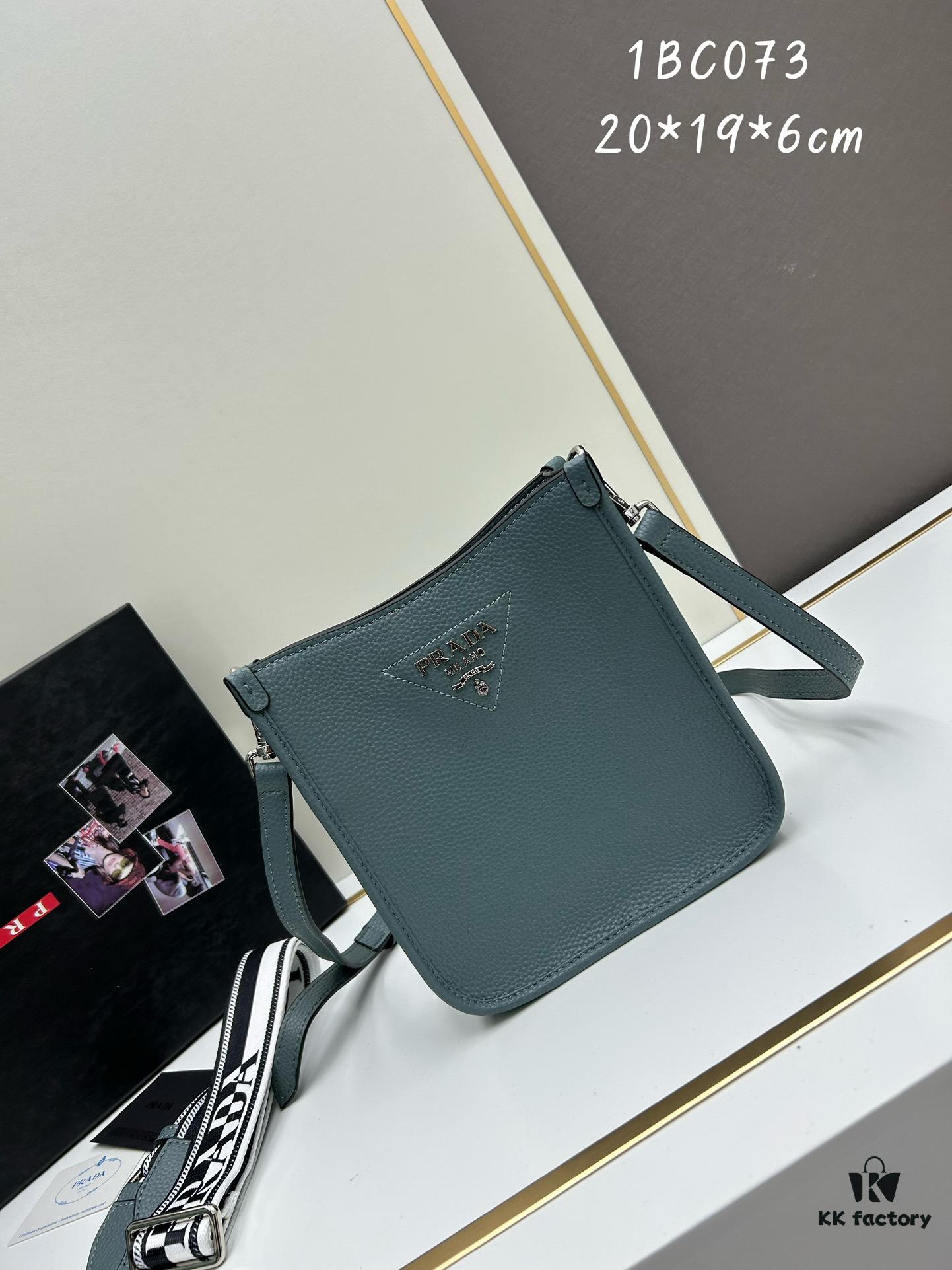 6930b8776e68136f4d9ae396 High-Quality PRADA Shoulder Crossbody Bag - Imported Full-Grain Coarse Crispy Calf Leather, Detachable Logo Woven Strap, Metal Triangular Logo, Magnetic Closure