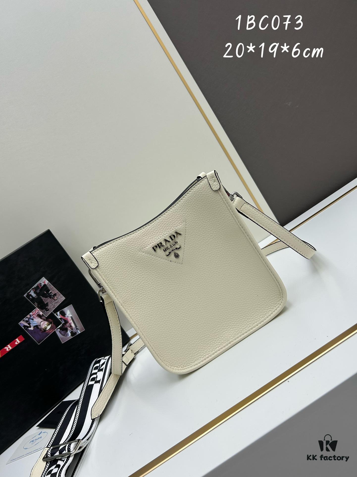 6930b8776e68136f4d9ae397 High-Quality PRADA Shoulder Crossbody Bag - Imported Full-Grain Coarse Crispy Calf Leather, Detachable Logo Woven Strap, Metal Triangular Logo, Magnetic Closure