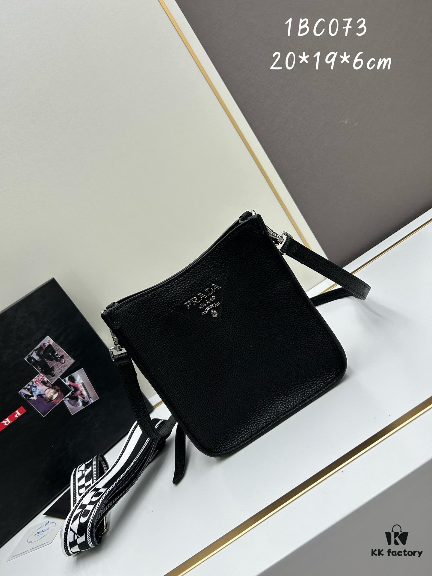 6930b87a6e68136f4d9ae39c High-Quality PRADA Shoulder Crossbody Bag - Imported Full-Grain Coarse Crispy Calf Leather, Detachable Logo Woven Strap, Metal Triangular Logo, Magnetic Closure