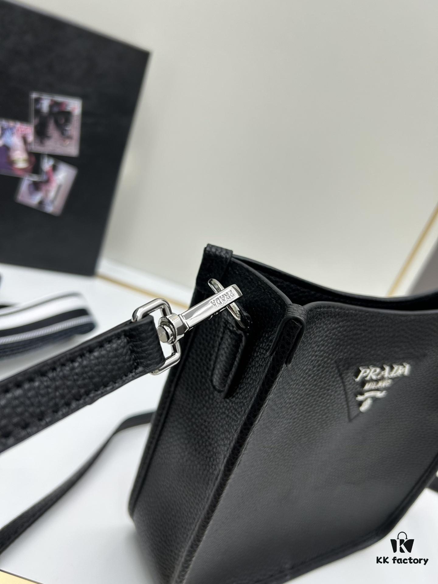 6930b87d6e68136f4d9ae3a0 High-Quality PRADA Shoulder Crossbody Bag - Imported Full-Grain Coarse Crispy Calf Leather, Detachable Adjustable Straps, Metal Logo, Magnetic Closure