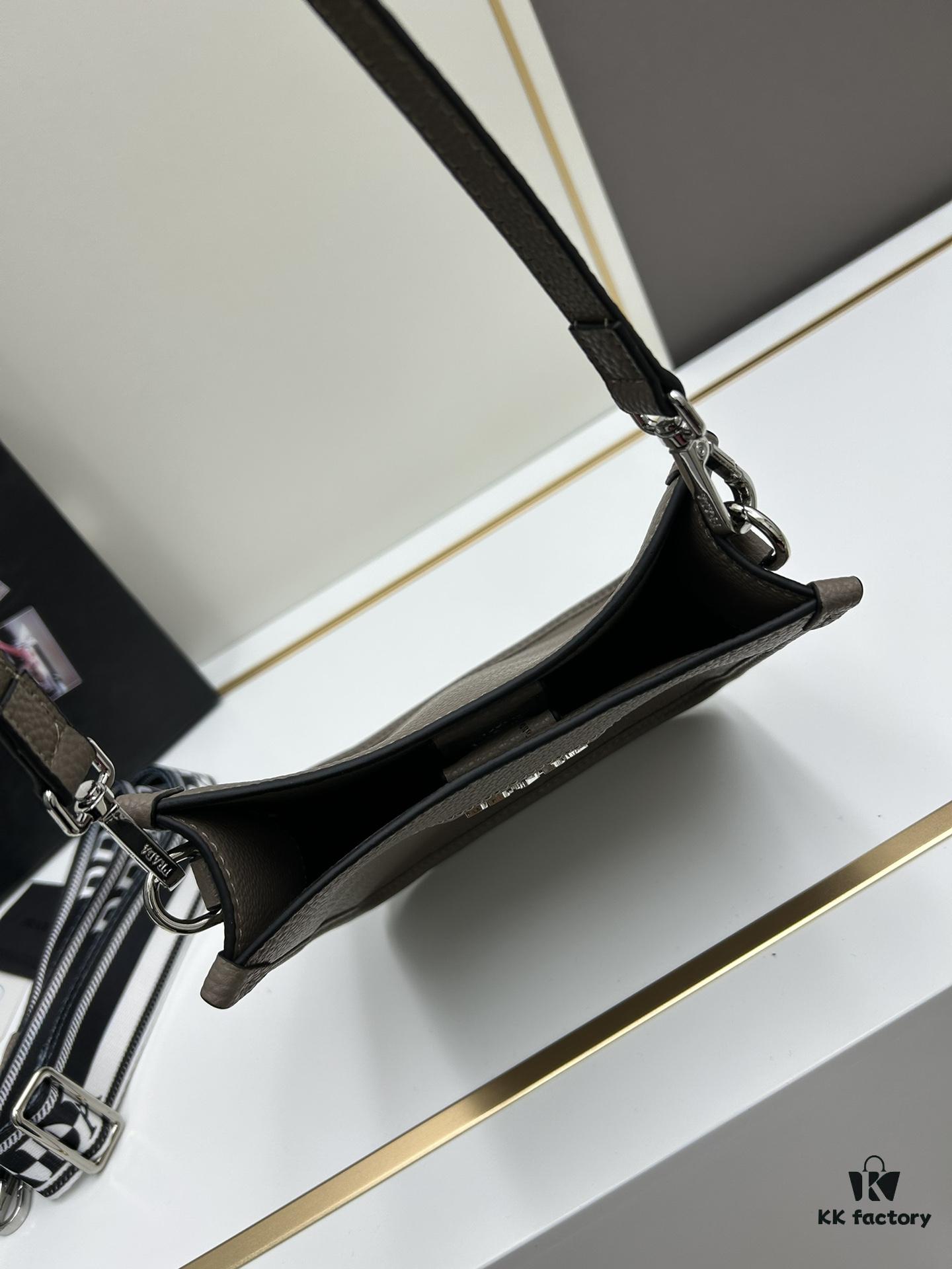 6930b8836e68136f4d9ae3ac High-Quality PRADA Shoulder Crossbody Bag with Dual Straps (Leather Strap + Lettered Fabric Strap)