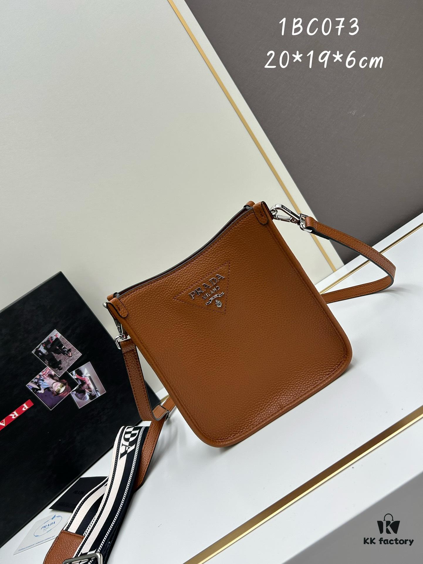 6930b8876e68136f4d9ae3b5 High-Quality PRADA Shoulder Crossbody Bag - Imported Full-Grain Coarse Crispy Calf Leather, Detachable Dual Straps (Leather Strap + Lettered Fabric Strap), Metal Logo, Magnetic Closure