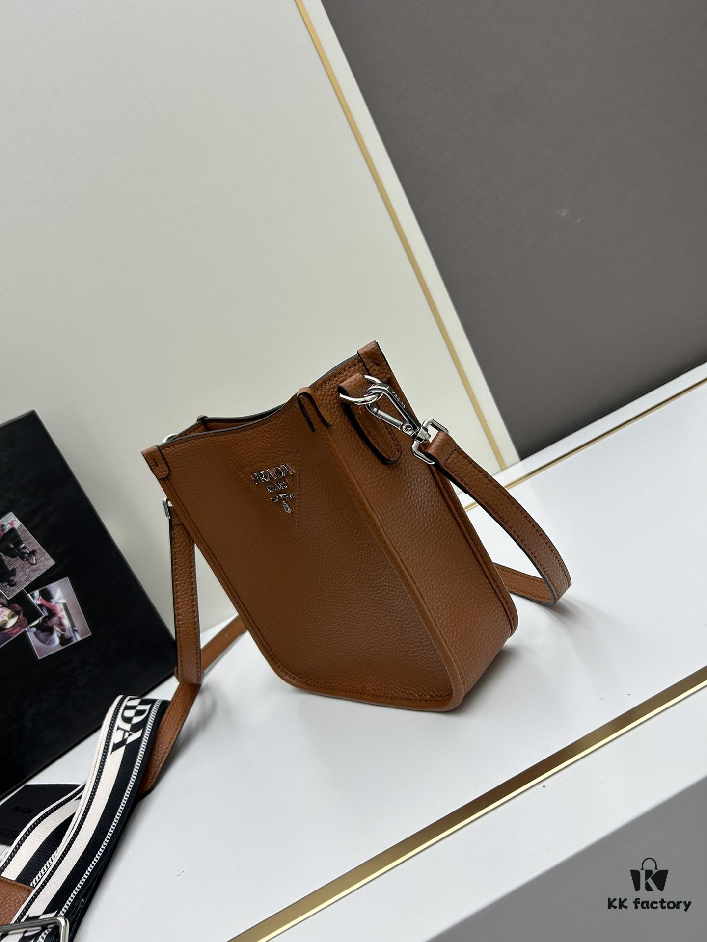 6930b8896e68136f4d9ae3b7 High-Quality PRADA Shoulder Crossbody Bag - Imported Full-Grain Coarse Crispy Calf Leather, Detachable Dual Straps (Leather Strap + Lettered Fabric Strap), Metal Logo, Magnetic Closure