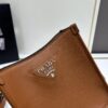 6930b8896e68136f4d9ae3b9 High-Quality PRADA Shoulder Crossbody Bag - Imported Full-Grain Coarse Crispy Calf Leather, Detachable Dual Straps (Leather Strap + Lettered Fabric Strap), Metal Logo, Magnetic Closure