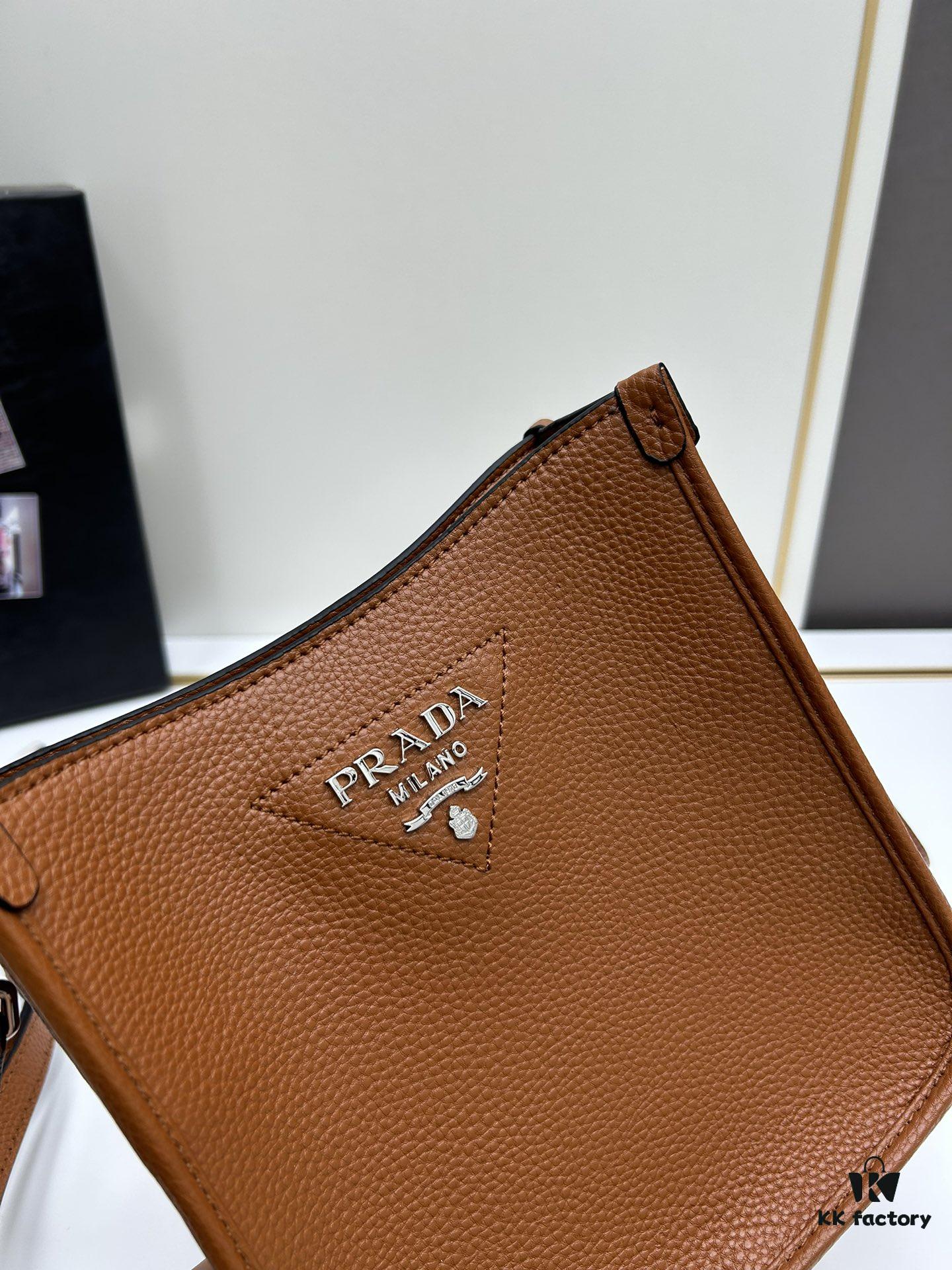 6930b8896e68136f4d9ae3b9 High-Quality PRADA Shoulder Crossbody Bag - Imported Full-Grain Coarse Crispy Calf Leather, Detachable Dual Straps (Leather Strap + Lettered Fabric Strap), Metal Logo, Magnetic Closure