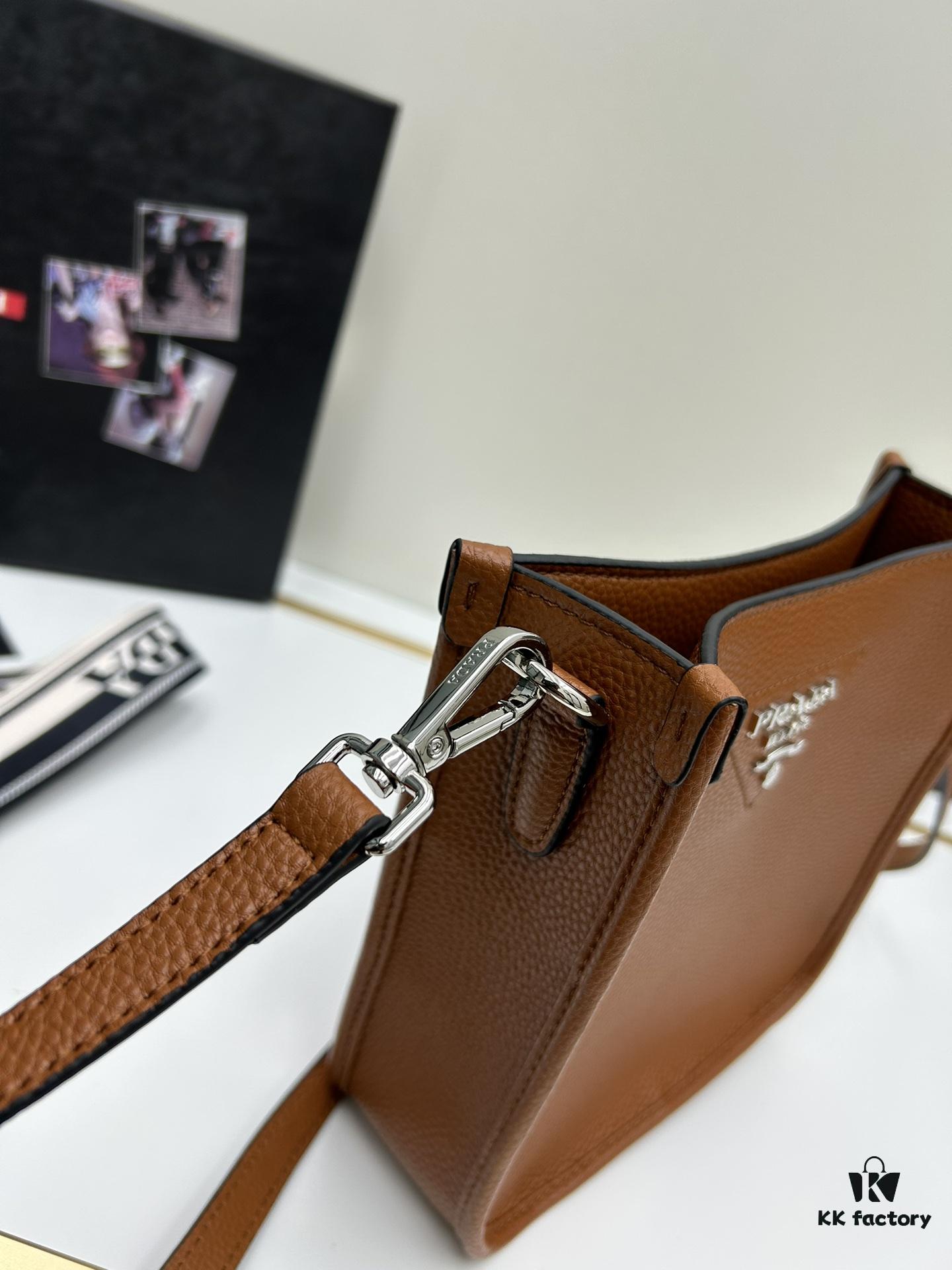 6930b8896e68136f4d9ae3ba High-Quality PRADA Shoulder Crossbody Bag - Imported Full-Grain Coarse Crispy Calf Leather, Detachable Dual Straps (Leather Strap + Lettered Fabric Strap), Metal Logo, Magnetic Closure