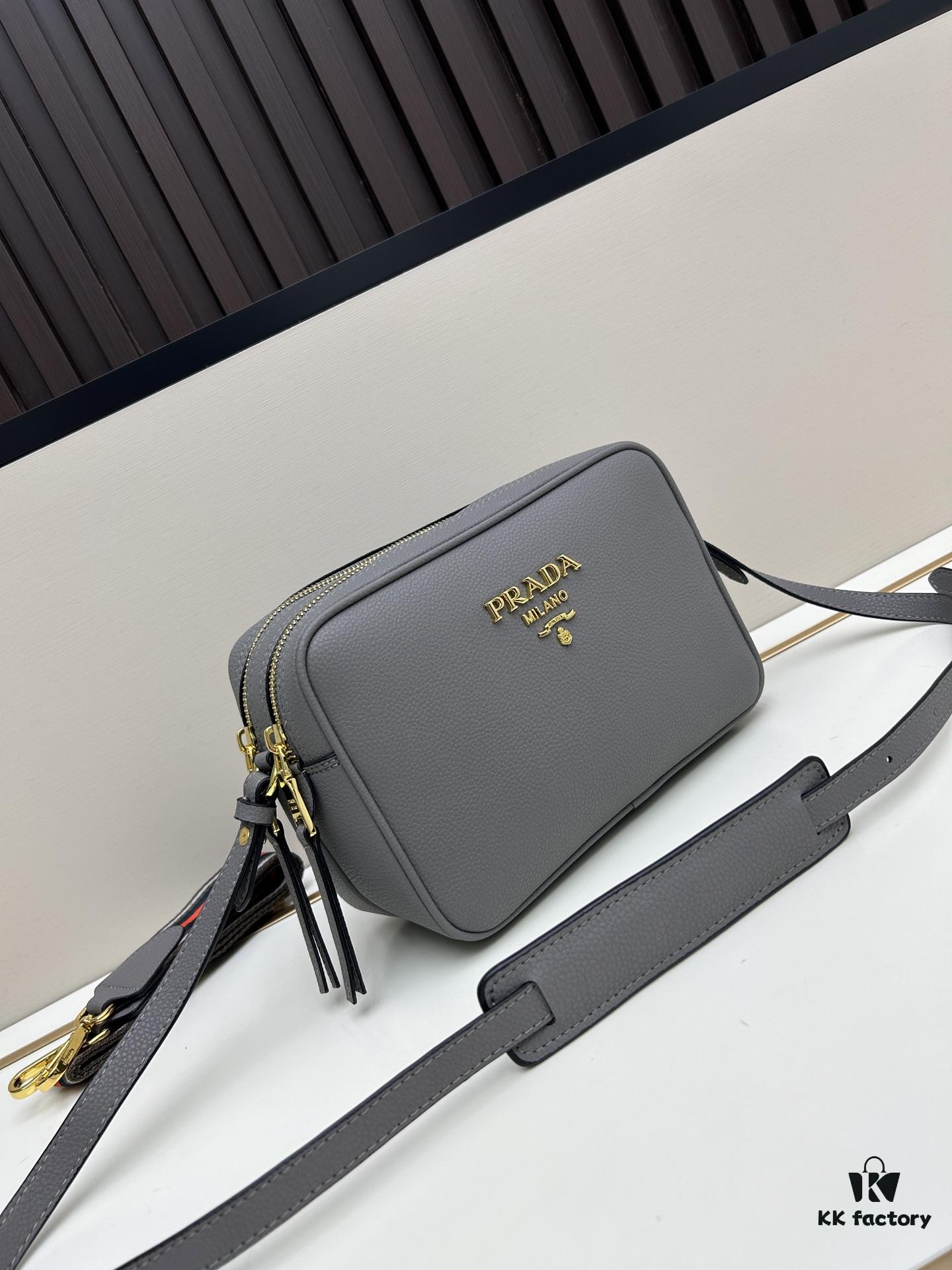 6930b8ad6e68136f4d9ae3f9 PRADA Dual-Strap Camera Bag in Imported Full-Grain Coarse Crisped Calfskin