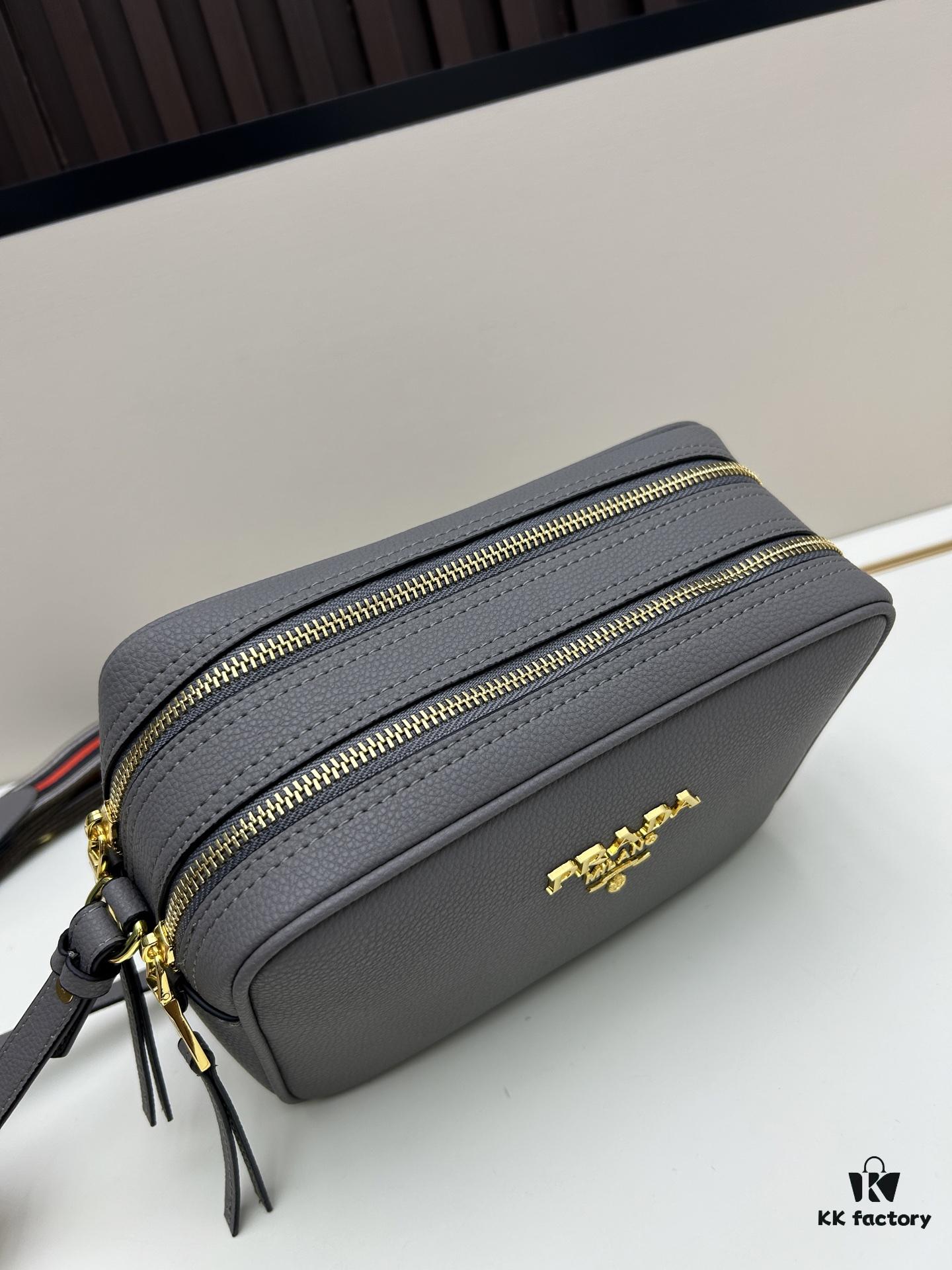 6930b8af6e68136f4d9ae3fe PRADA Dual-Strap Camera Bag in Imported Full-Grain Coarse Crisped Calfskin