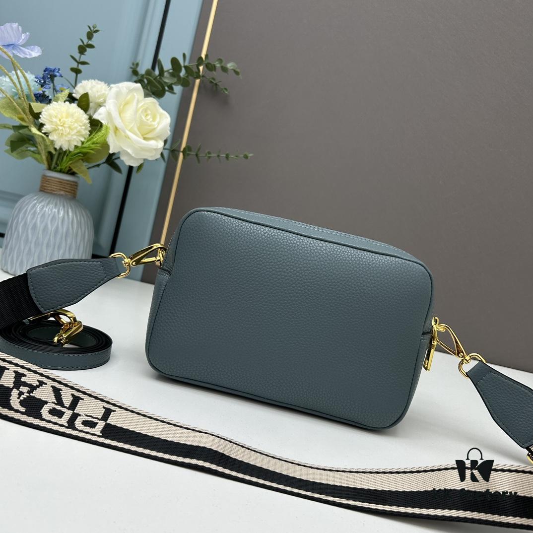 6930b8ba6e68136f4d9ae411 PRADA Dual-Shoulder Camera Bag in Imported Full-Grain Coarse Crispy Calfskin