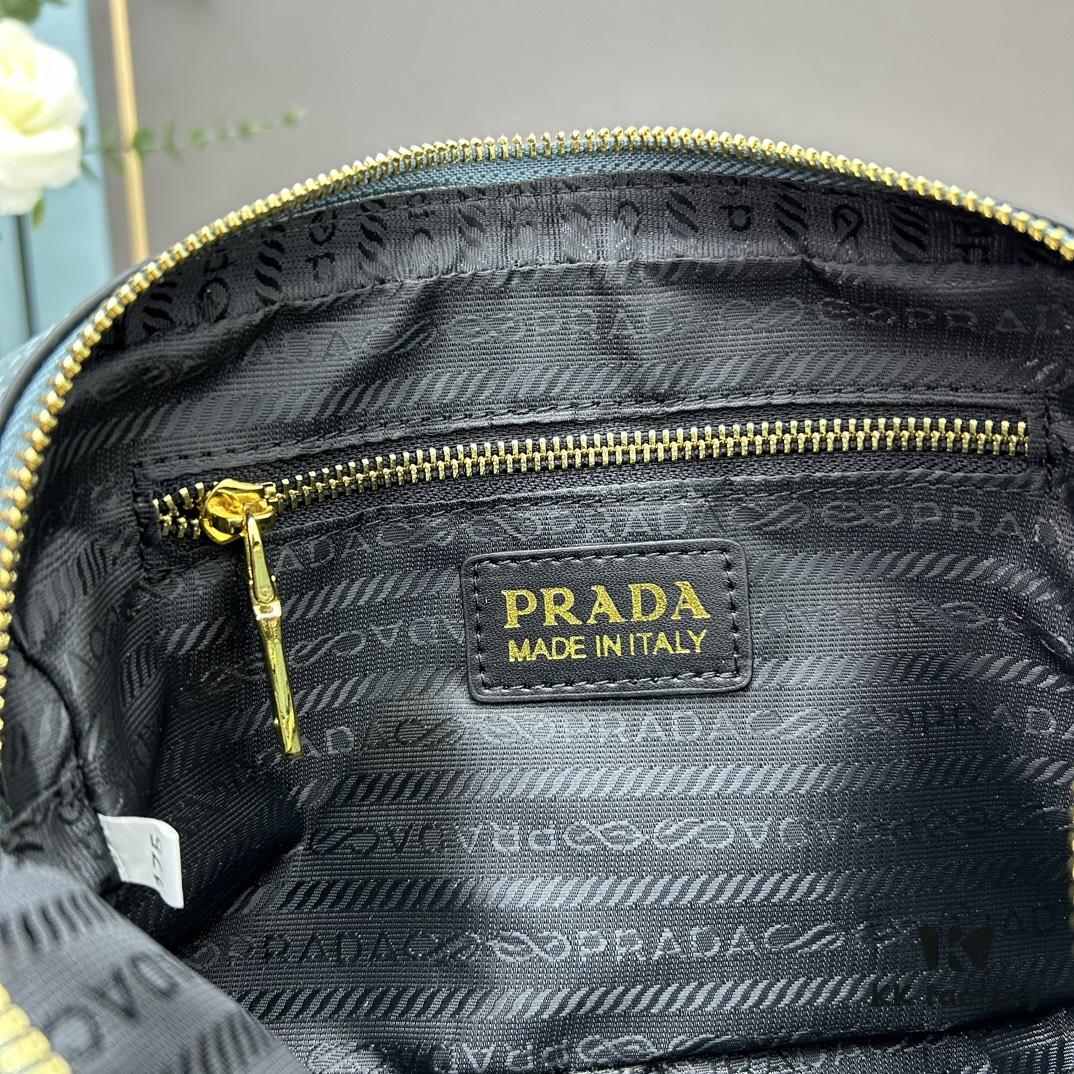 6930b8bc6e68136f4d9ae417 PRADA Dual-Shoulder Camera Bag in Imported Full-Grain Coarse Crispy Calfskin