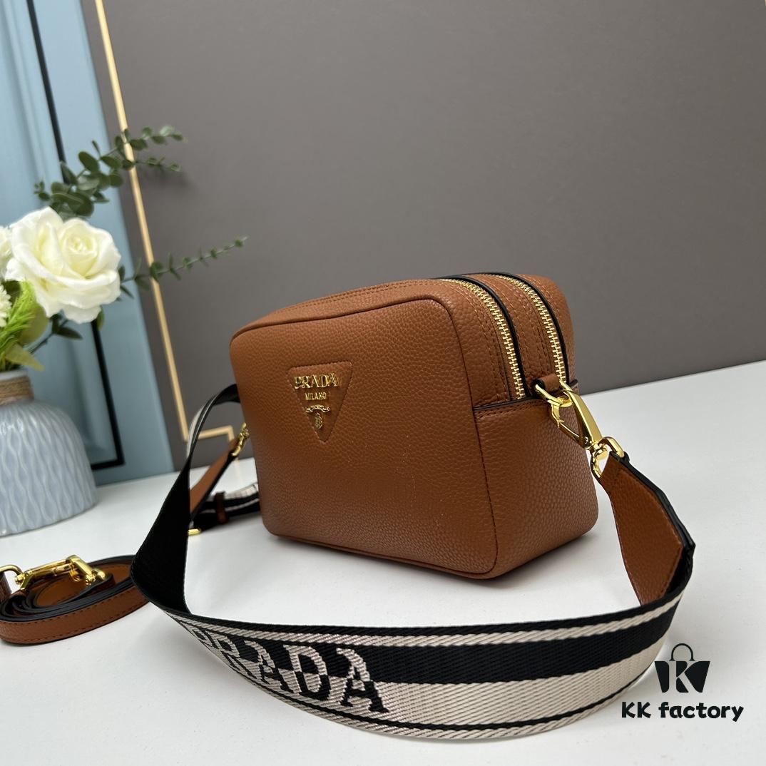 6930b8be6e68136f4d9ae419 PRADA Double-Strap Camera Bag in Imported Full-Grain Coarse Crispa Calfskin