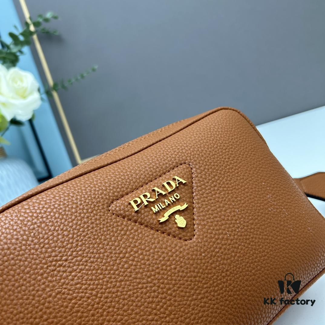 6930b8c06e68136f4d9ae41b PRADA Double-Strap Camera Bag in Imported Full-Grain Coarse Crispa Calfskin