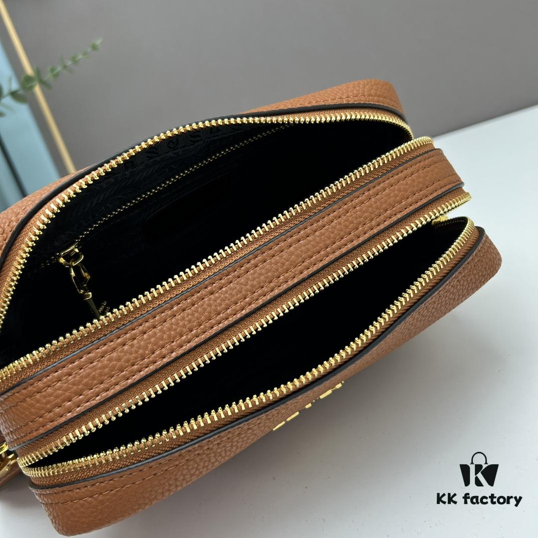 6930b8c06e68136f4d9ae41c PRADA Double-Strap Camera Bag in Imported Full-Grain Coarse Crispa Calfskin