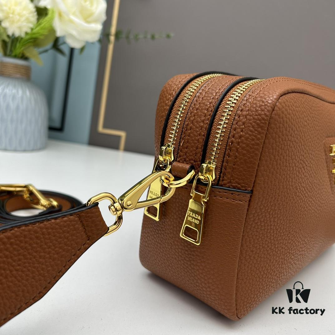 6930b8c06e68136f4d9ae41d PRADA Double-Strap Camera Bag in Imported Full-Grain Coarse Crispa Calfskin
