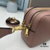 6930b8c66e68136f4d9ae42b PRADA Double-Strap Camera Bag in Imported Full-Grain Coarse Lychee-Textured Cowhide Leather
