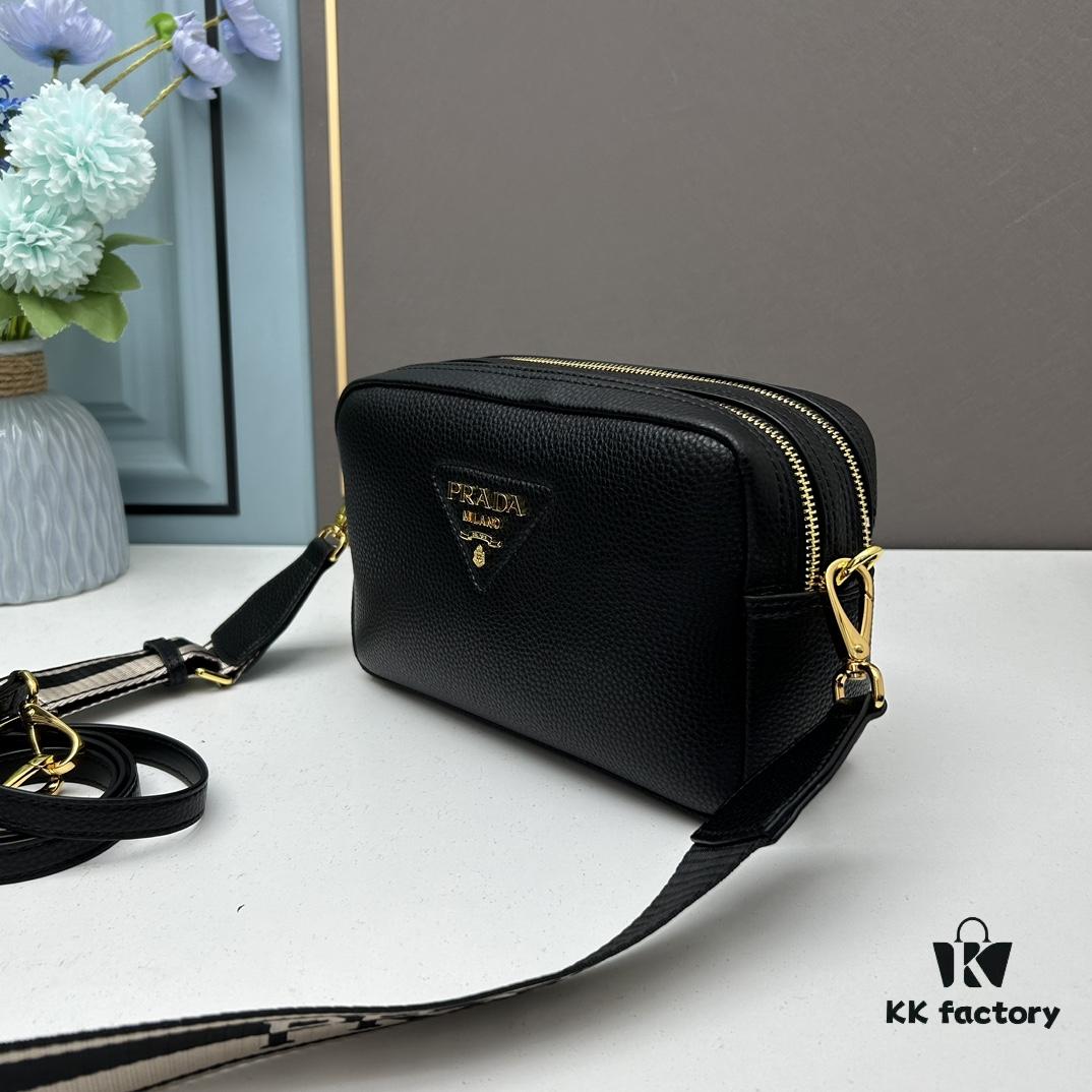 6930b8c96e68136f4d9ae431 PRADA Double-Strap Camera Bag in Imported Full-Grain Coarse Crispy Calfskin