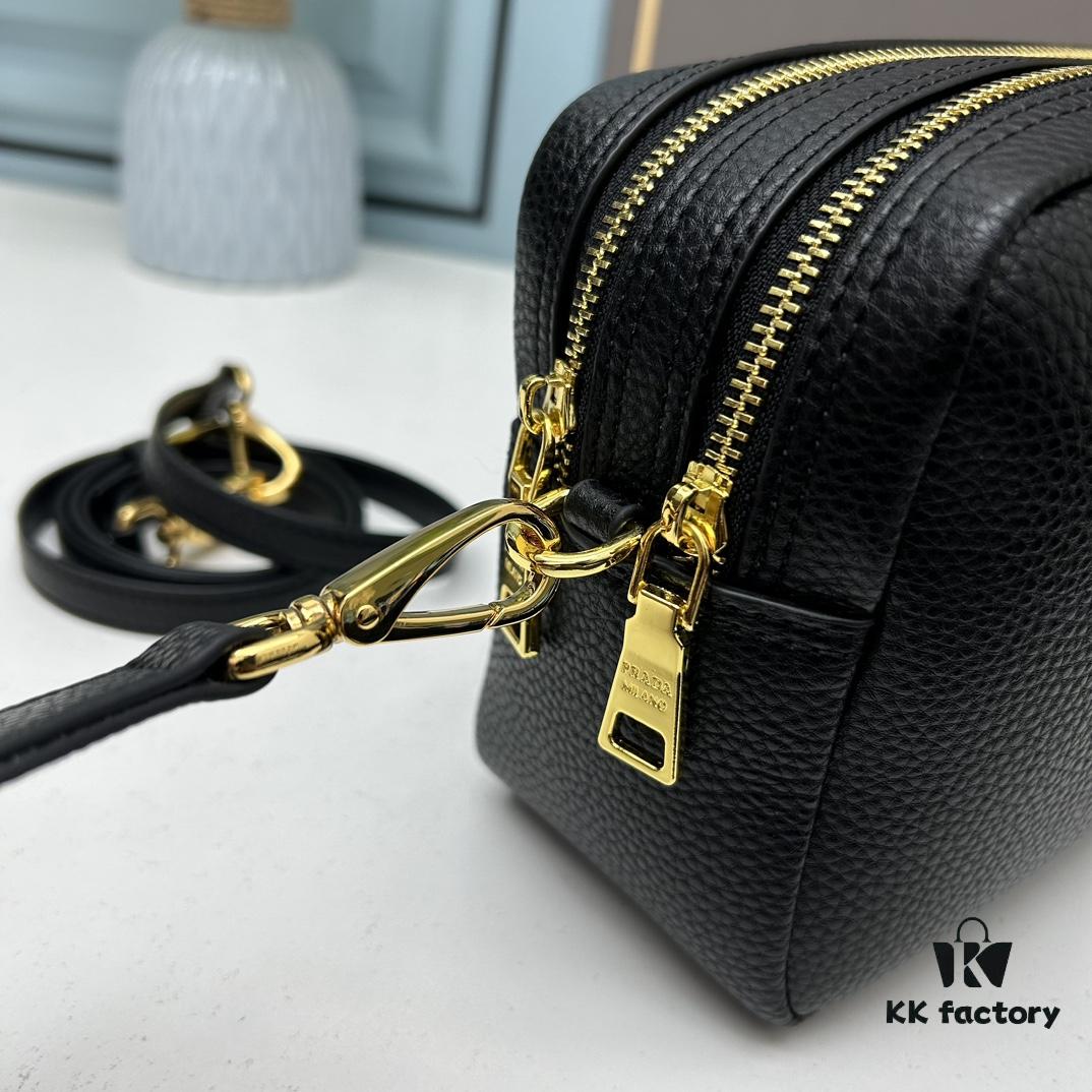 6930b8cb6e68136f4d9ae434 PRADA Double-Strap Camera Bag in Imported Full-Grain Coarse Crispy Calfskin