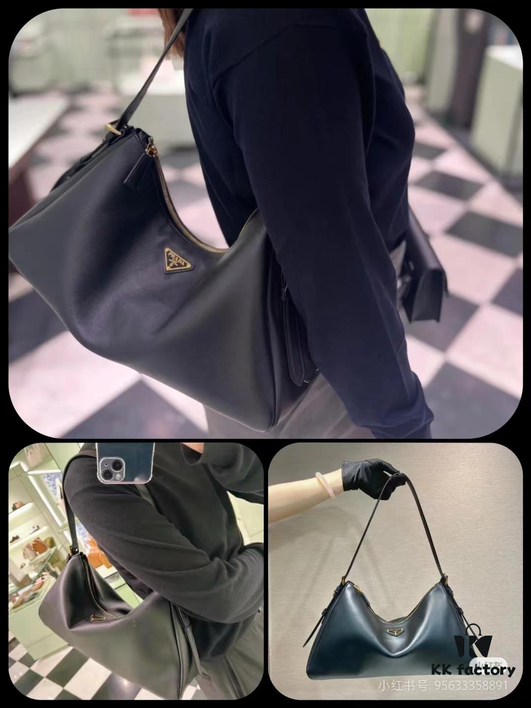 6930b8d56e68136f4d9ae445 Prada's Latest Hobo Shoulder Bag in Smooth Calfskin Leather