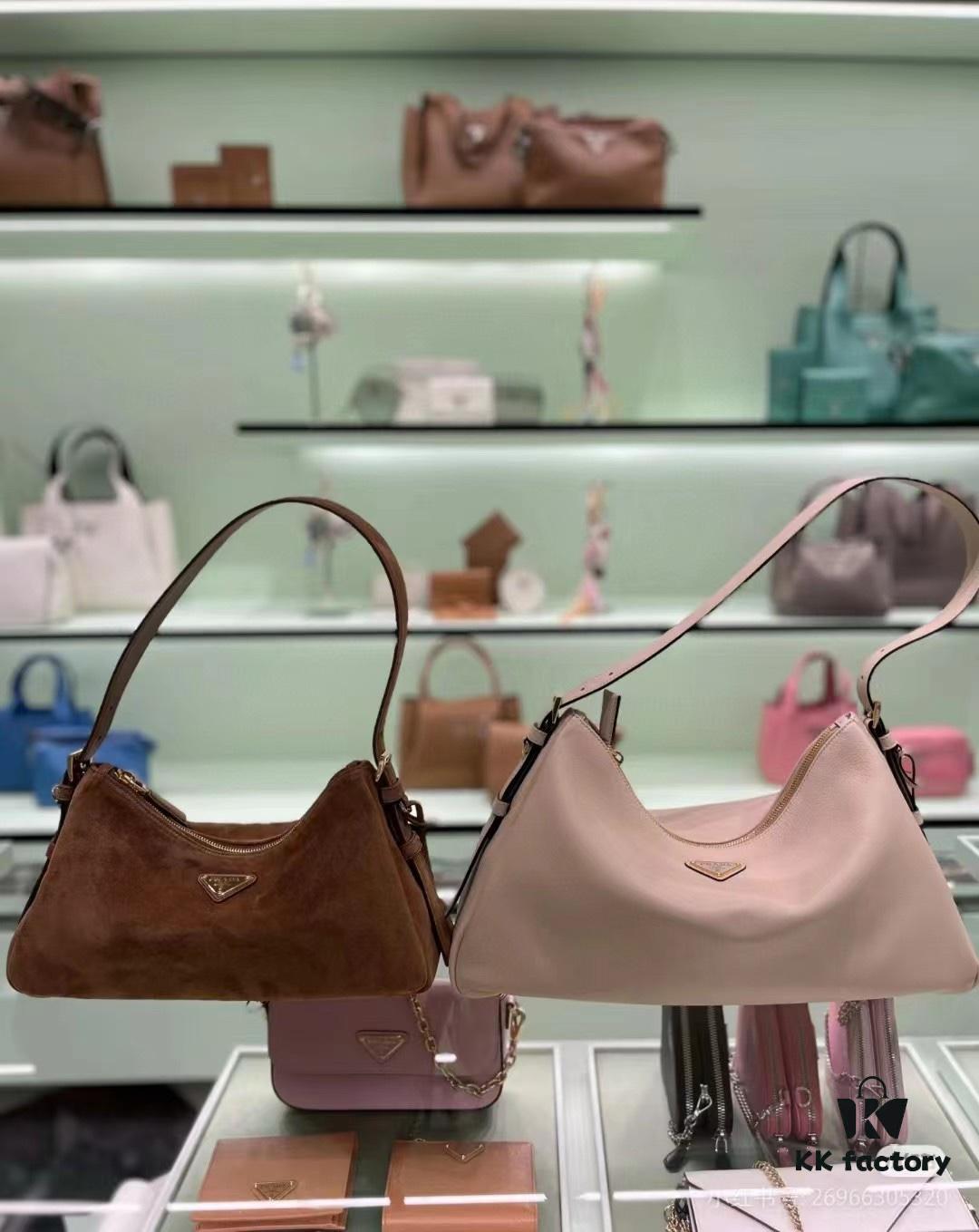 6930b8e96e68136f4d9ae46a 【Authentic Quality + Matching Cabinet Hardware】🌹 (Suede) 🎉 Prada's Latest Handbag 🎉🎉🎉 New Shoulder Bag Inspired by the Hobo Silhouette