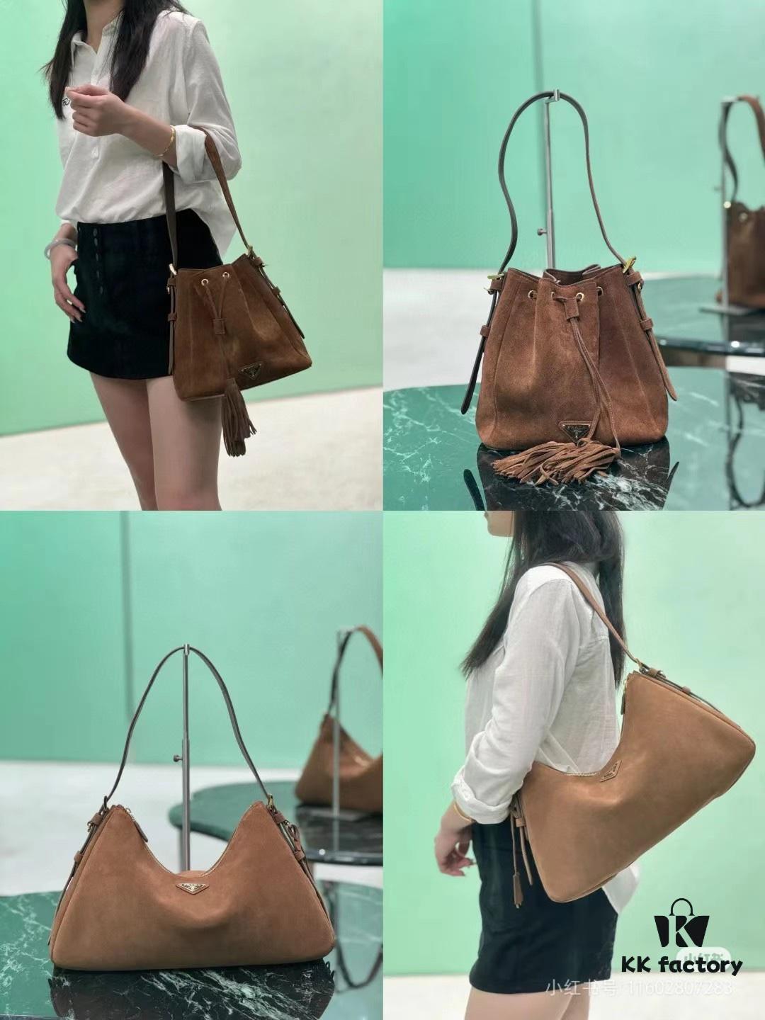 6930b8ec6e68136f4d9ae46f 【Authentic Quality + Matching Cabinet Hardware】🌹 (Suede) 🎉 Prada's Latest Handbag 🎉🎉🎉 New Shoulder Bag Inspired by the Hobo Silhouette