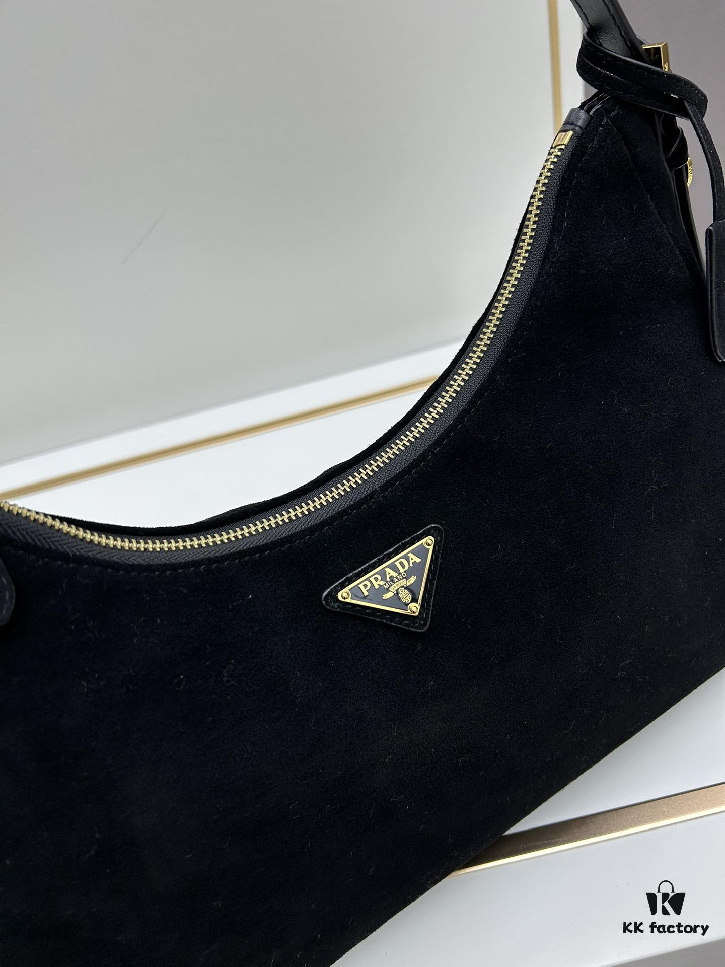 6930b8f56e68136f4d9ae481 【Authentic Quality + Matching Cabinet Hardware】🌹 (Suede) 🎉 Prada's Latest Handbag 🎉🎉🎉 New Shoulder Bag Design Inspired by the Hobo Silhouette
