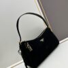 6930b8fa6e68136f4d9ae48b PRADA New Arrival Genuine Leather Shoulder Bag - Full Grain Wrinkled Lacquer Cowhide & Suede with Enamel Triangle Logo