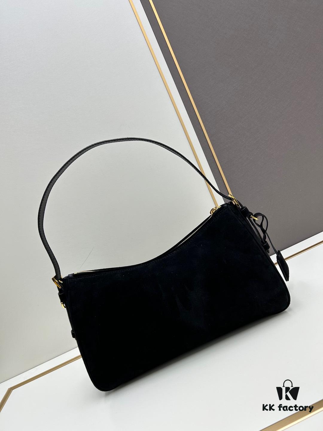 6930b8fb6e68136f4d9ae48e PRADA New Arrival Genuine Leather Shoulder Bag - Full Grain Wrinkled Lacquer Cowhide & Suede with Enamel Triangle Logo