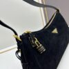 6930b8fc6e68136f4d9ae490 PRADA New Arrival Genuine Leather Shoulder Bag - Full Grain Wrinkled Lacquer Cowhide & Suede with Enamel Triangle Logo