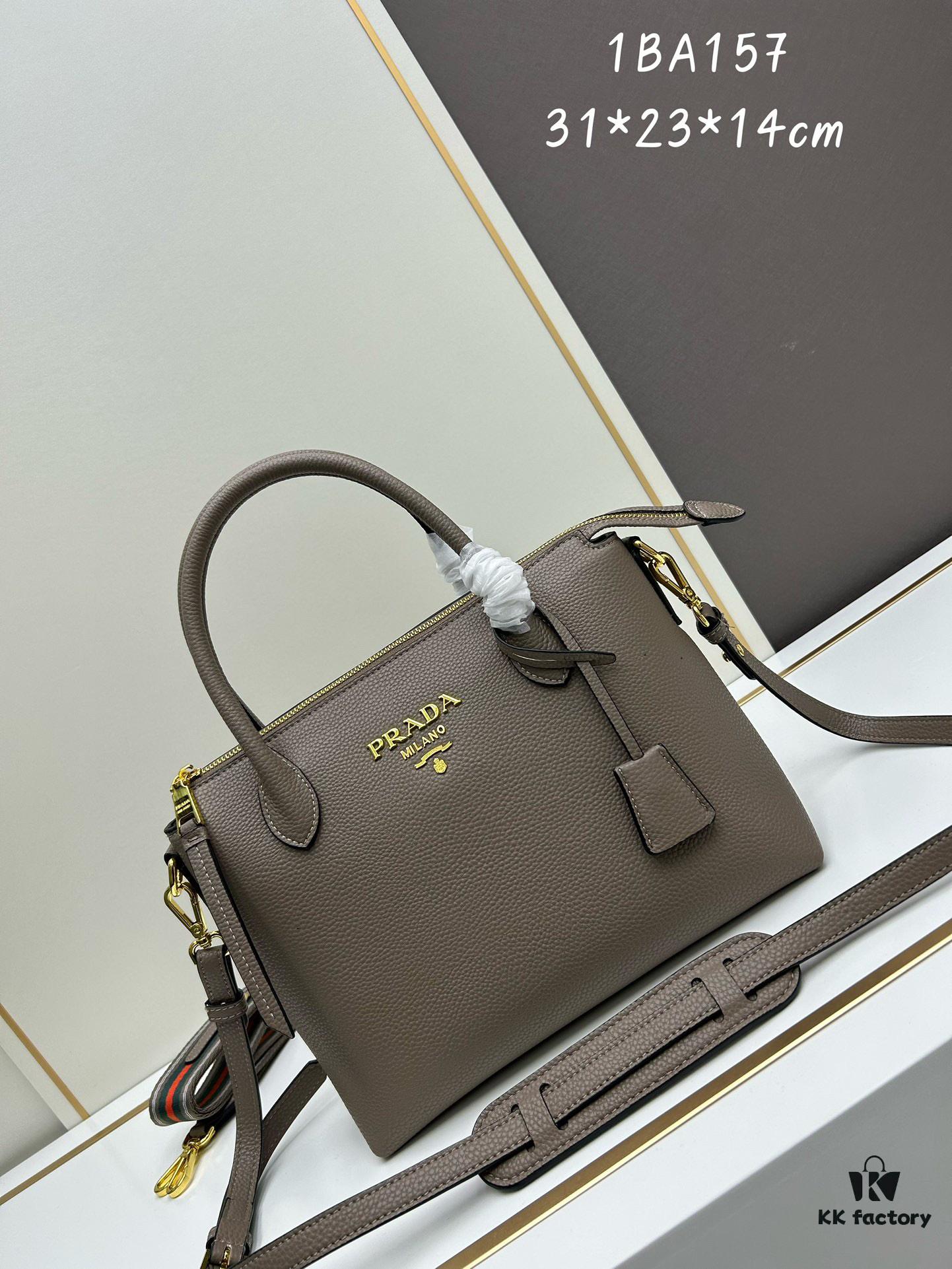 6930b9026e68136f4d9ae49b PRADA Classic Reissue Leather Bag with Dual Shoulder Straps, Calfskin with Jacquard Logo Lining, Gold-Tone Hardware, Removable Adjustable Leather and Colorful Fabric Straps