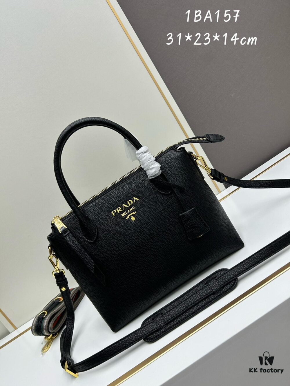 6930b9076e68136f4d9ae4a1 PRADA 1BA157 Classic Reissue 🔥 Calfskin Leather Bag with Dual Shoulder Straps 💋 Double Top Handles Removable Adjustable Leather Strap Removable Adjustable Colorful Fabric Strap Gold-Tone Hardware Engraved Metal Logo Zip Closure Two Interior Pockets Jacquard PRADA Logo Lining