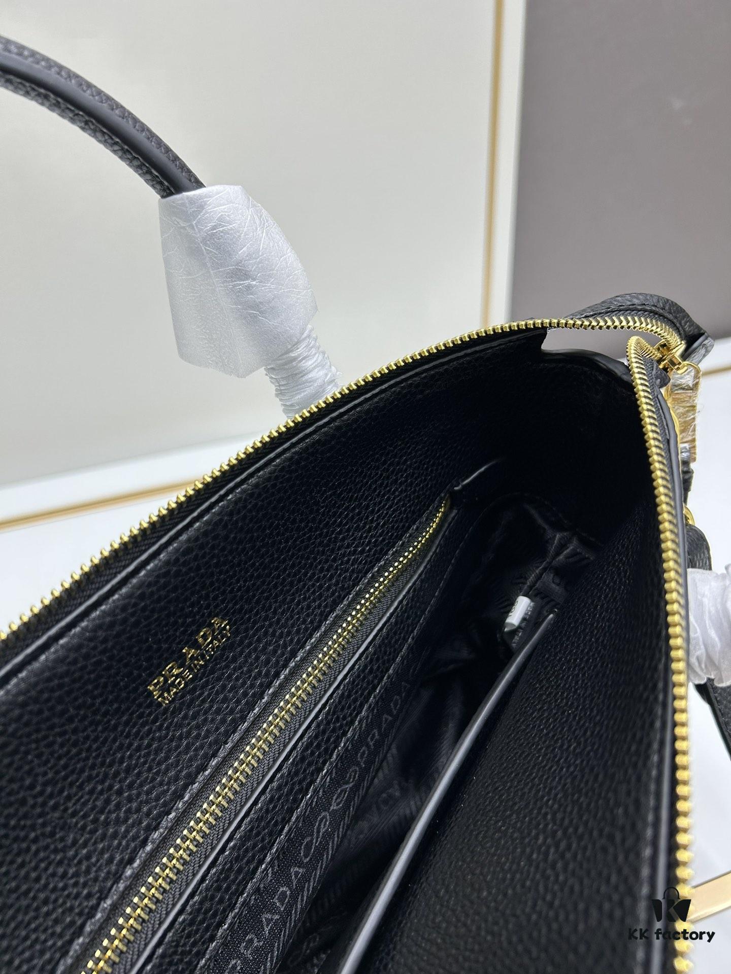 6930b90d6e68136f4d9ae4a9 PRADA 1BA157 Classic Reissue 🔥 Calfskin Leather Bag with Dual Shoulder Straps 💋 Double Top Handles Removable Adjustable Leather Strap Removable Adjustable Colorful Fabric Strap Gold-Tone Hardware Engraved Metal Logo Zip Closure Two Interior Pockets Jacquard PRADA Logo Lining