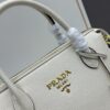 6930b9166e68136f4d9ae4bc PRADA Classic Reissue Leather Bag with Dual Shoulder Straps, Calfskin, Double Top Handles, Removable Adjustable Leather Strap, Removable Adjustable Colorful Fabric Strap, Gold-Tone Hardware, Engraved Metal Logo, Zip Closure, Two Interior Pockets, Jacquard PRADA Logo Lining
