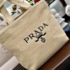 6930b9226e68136f4d9ae4ce Prada Rattan Woven Bag in Black, Beige, Pink, Blue - Vacation Style Cute Handbag with Triangular Logo