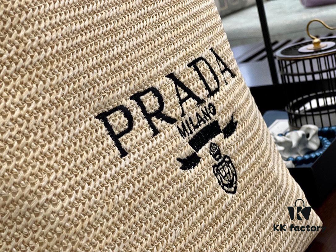 6930b9286e68136f4d9ae4d7 Prada Rattan Woven Bag in Black, Beige, Pink, Blue - Vacation Style Cute Handbag with Triangular Logo