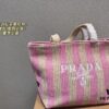 6930b92a6e68136f4d9ae4db Prada Woven Straw Letter Bag in Black, Beige, Pink, Blue - Vacation Style Cute Handheld Bag with Triangular Logo